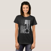 Amerikaanse Vlag Piston Spierauto 2 T-shirt (Voorkant volledig)