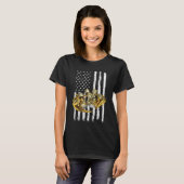 Amerikaanse Vlag Piston Spierauto 3 T-shirt (Voorkant volledig)