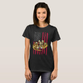 Amerikaanse Vlag Piston Spierauto 4 T-shirt (Voorkant volledig)