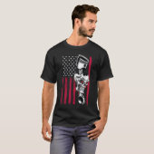 Amerikaanse Vlag Piston Spierauto 5 T-shirt (Voorkant volledig)