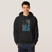 Amerikaanse Vlag Piston Spierauto 7 Hoodie (Voorkant volledig)