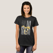 Amerikaanse Vlag Piston Spierauto 8 T-shirt (Voorkant volledig)