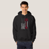 Amerikaanse Vlag Piston Spierauto Hoodie (Voorkant volledig)