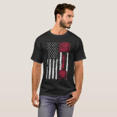 Amerikaanse Vlag Piston Spierauto T-shirt (Voorkant volledig)