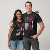 Amerikaanse Vlag Piston Spierauto T-shirt (Unisex)