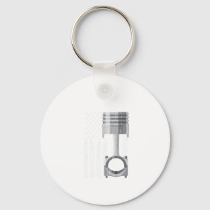 Amerikaanse Vlag Piston Spierauto vintage Sleutelhanger