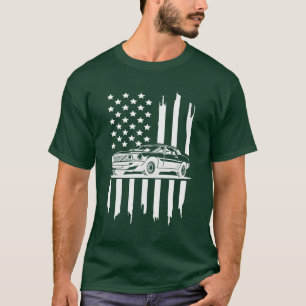 Amerikaanse Vlag Piston Svg Spierauto Svg grappig T-shirt