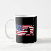 Amerikaanse vlag Pitcher Baseball Apparel - Baseba Koffiemok (Links)