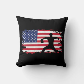 Amerikaanse vlag Pitcher Baseball Apparel - Baseba Kussen