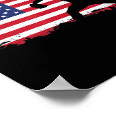 Amerikaanse vlag Pitcher Baseball Apparel - Baseba Poster (Hoek)