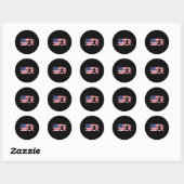Amerikaanse vlag Pitcher Baseball Apparel - Baseba Ronde Sticker (Vel)