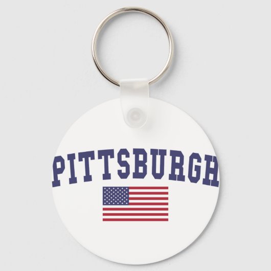 Amerikaanse vlag Pittsburgh Sleutelhanger (Voorkant)