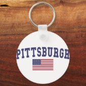 Amerikaanse vlag Pittsburgh Sleutelhanger (Voorkant)