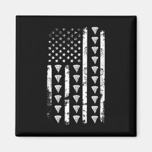 Amerikaanse Vlag Pizza Eten Usa Patriottisme Patri Magneet