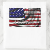 Amerikaanse vlag Pledge of Allegience Rechthoekige Sticker (Tas)