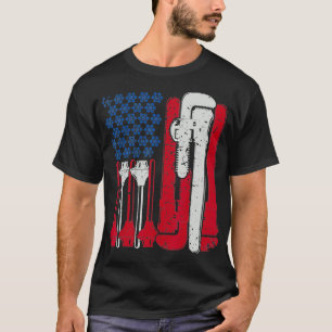 Amerikaanse vlag Plumber T-shirt