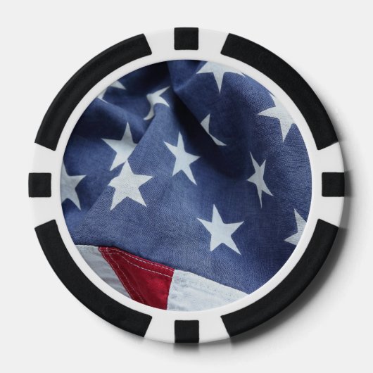 Amerikaanse vlag poker chips (Voorkant)
