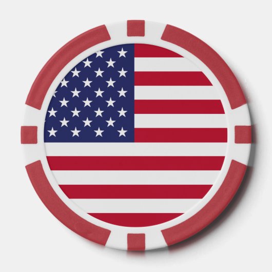 Amerikaanse vlag poker chips (Voorkant)