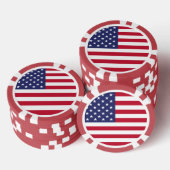 Amerikaanse vlag poker chips (Opstapeling)