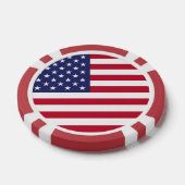 Amerikaanse vlag poker chips (Enkel)