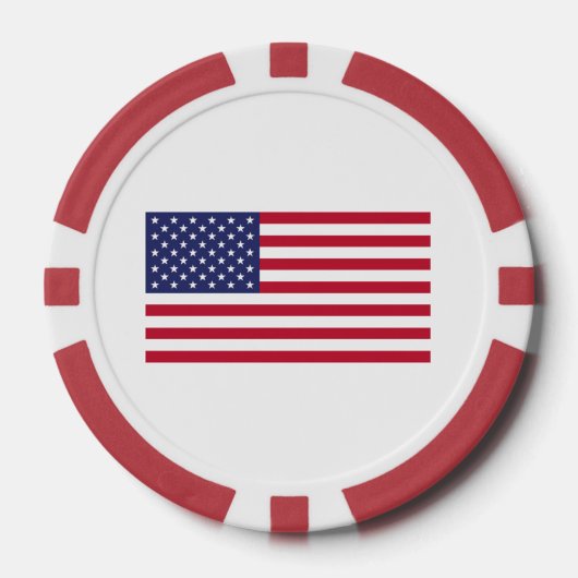 Amerikaanse vlag poker chips (Voorkant)