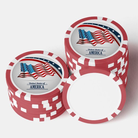 Amerikaanse vlag poker chips
