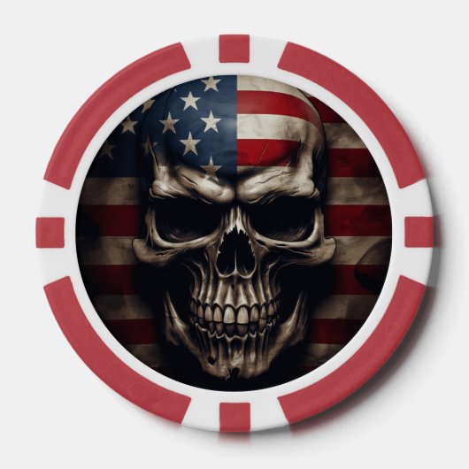 Amerikaanse vlag poker chips (Voorkant)