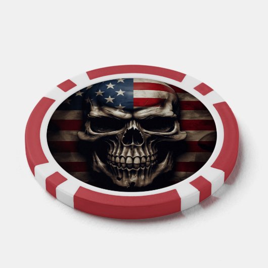 Amerikaanse vlag poker chips (Enkel)