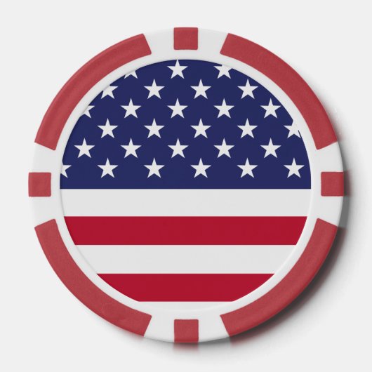 Amerikaanse vlag poker chips (Voorkant)