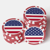 Amerikaanse vlag poker chips (Opstapeling)