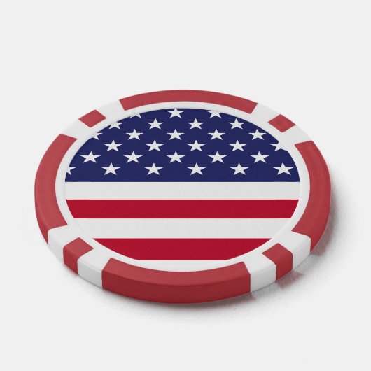 Amerikaanse vlag poker chips (Enkel)