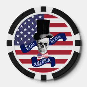 Amerikaanse vlag poker chips