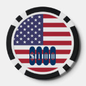 Amerikaanse vlag poker chips (Achterkant)
