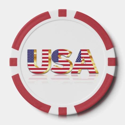 Amerikaanse vlag Poker Chips USA (Voorkant)