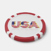 Amerikaanse vlag Poker Chips USA (Enkel)