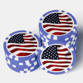 Amerikaanse vlag pokerchips (Opstapeling)