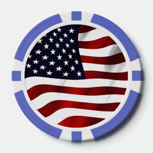 Amerikaanse vlag pokerchips (Voorkant)