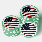 Amerikaanse vlag pokerchips (Opstapeling)