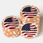 Amerikaanse vlag pokerchips (Opstapeling)