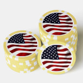 Amerikaanse vlag pokerchips (Opstapeling)