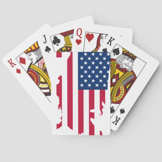 Amerikaanse Vlag Pokerkaarten (Achterkant)