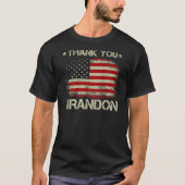  Amerikaanse vlag Politiek dank u Brandon T-shirt (Voorkant)