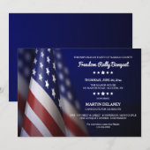 Amerikaanse vlag politieke campagne fondsenwerving kaart (Voorkant / Achterkant)