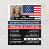 Amerikaanse vlag, politieke campagnevoerder Advert Flyer (Voorkant)