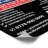 Amerikaanse vlag, politieke campagnevoerder Advert Poster (Hoek)