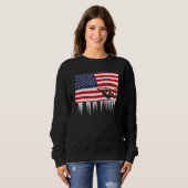 Amerikaanse Vlag Polsstokhoogspringen 1 Trui (Voorkant volledig)