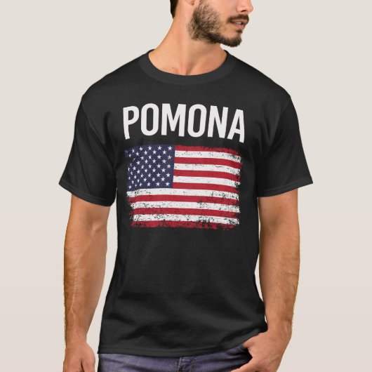 Amerikaanse vlag Pomona T-shirt (Voorkant)
