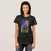 -Amerikaanse vlag Poodle Dog Pa mam Puppy Pat T-shirt (Voorkant volledig)