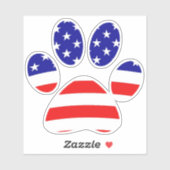 Amerikaanse vlag pootafdruk sticker (Vel)