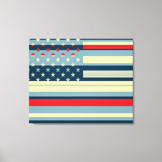 Amerikaanse vlag Pop art. 2 Canvas Afdruk (Voorkant)